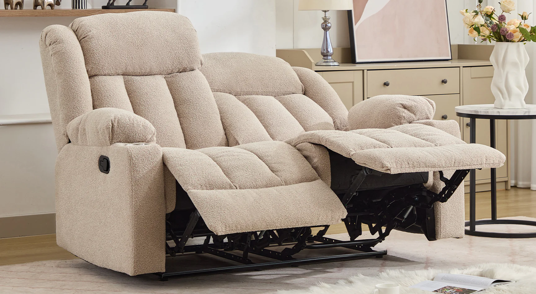 Cranfield 2 Seat Recliner Sofa with Cup Holders - Image 3