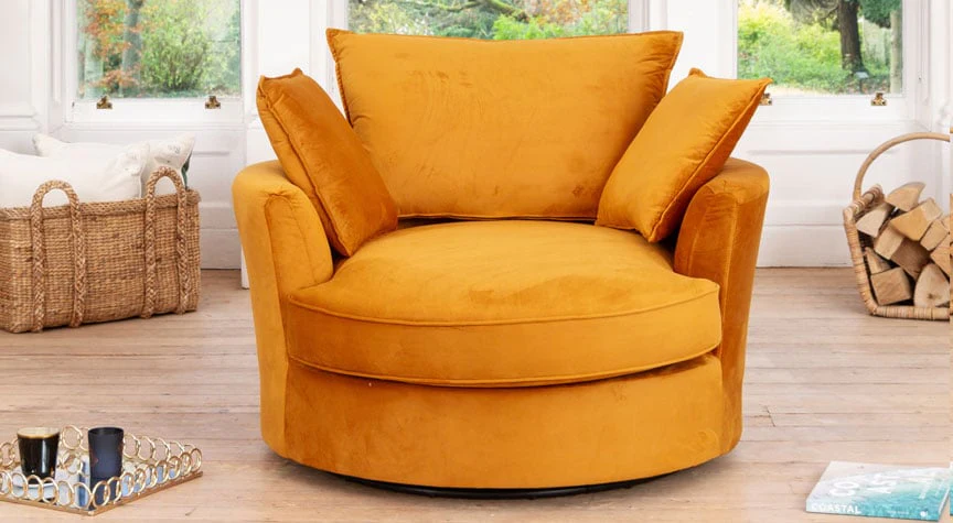 Lambeth Swivel Based Cuddle Chair - Image 4